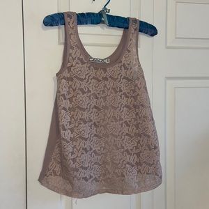 See through lace tank